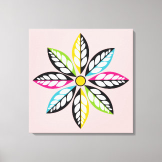 Decorative Leaves-Flower modern, abstract pink Canvas Print