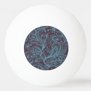 Decorative Leaves: Seamless Pattern Background Ping Pong Ball