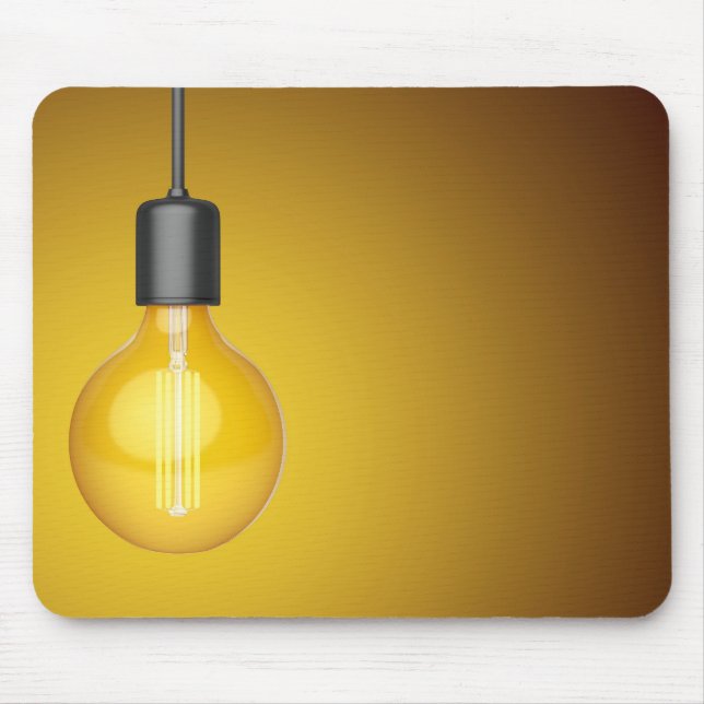 Decorative LED light bulb Mouse Mat (Front)