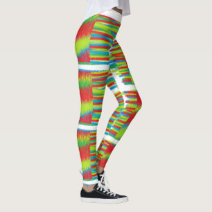 Decorative Leggings With Different Coloured Legs