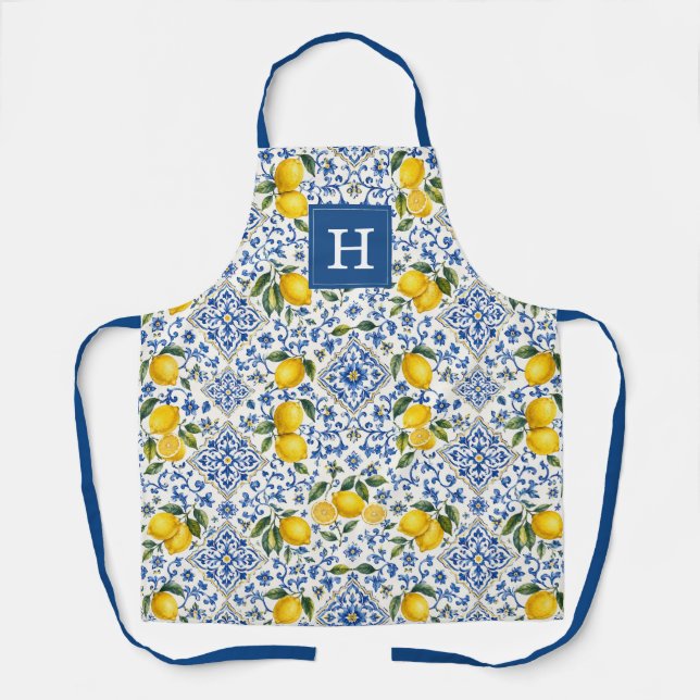Decorative Lemons Kitchen Apron (Front)