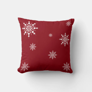 Decorative Let it Snow Crystal Snowflake Christmas Cushion