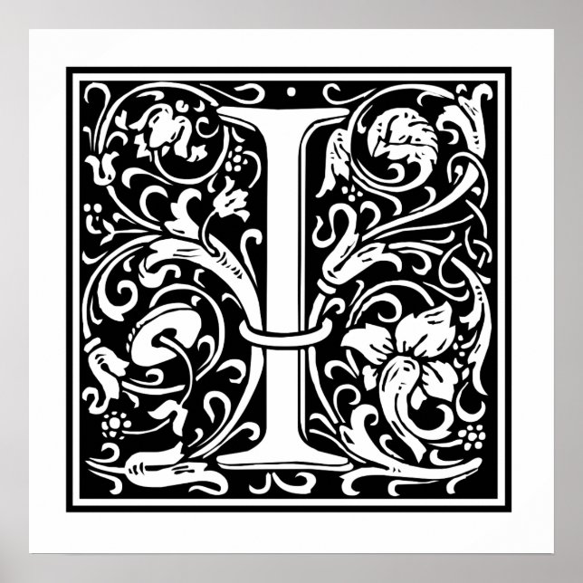 Decorative Letter I Poster (Front)