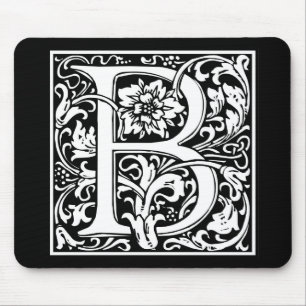 Decorative Letter Initial “B” Mouse Mat