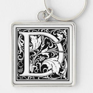 Decorative Letter Initial “D” Key Ring