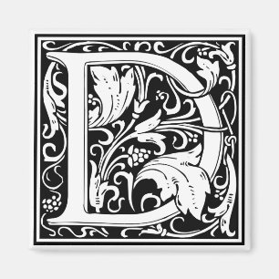 Decorative Letter Initial “D” Magnet