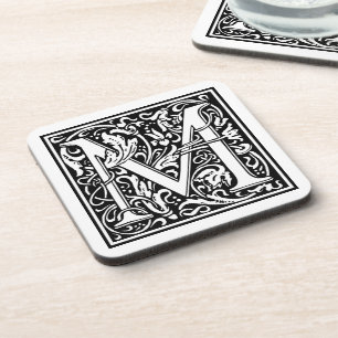 Decorative Letter Initial “M” Coaster