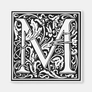 Decorative Letter Initial “M” Magnet