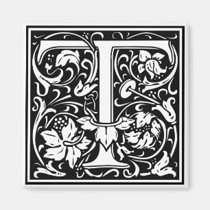 Decorative Letter Initial “T” Magnet