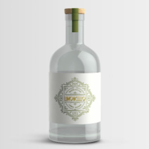 Decorative Logo Frame Limoncello Liquor Bottle Label