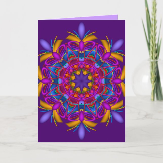 Decorative mandala birthday card (Front)