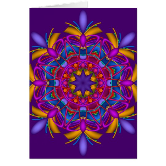 Decorative mandala birthday card