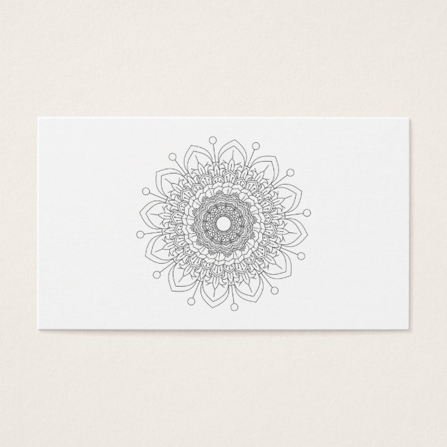 Decorative mandala isolated on white background. (Front)