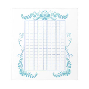 Decorative manuscript paper <Blue> 144 words [bl02 Notepad