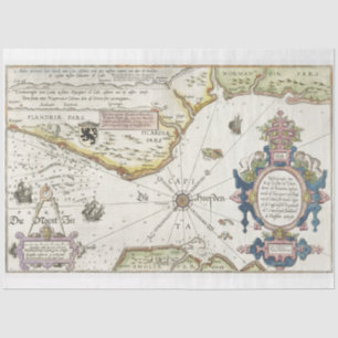 Decorative Map of the World Decoupage Paper