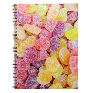 Decorative marmalade candy yellow and orange jelly notebook