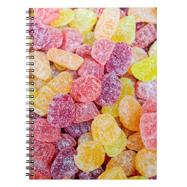 Decorative marmalade candy yellow and orange jelly notebook (Front)