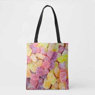 Decorative marmalade candy yellow and orange jelly tote bag