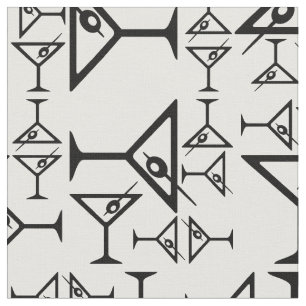 Decorative Martini Glass Pattern Vintage Martinis Fabric