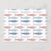 Decorative Mediterranean Sardines Fish Pattern