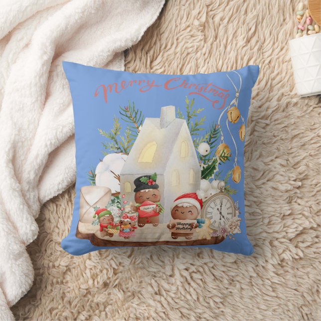 Decorative Merry Christmas Santa Cushion (Blanket)