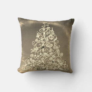 Decorative Merry Christmas Trees Stars Cushion