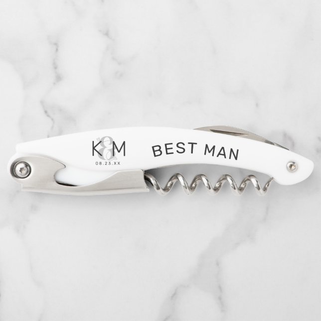 Decorative Modern Wedding Best Man B ID887 Corkscrew (Front)