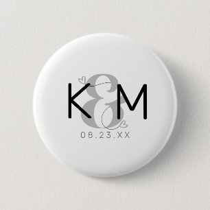Decorative Modern Wedding ID887 6 Cm Round Badge