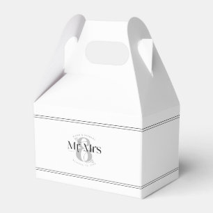 Decorative Modern Wedding Mr Mrs ID887 Favour Box