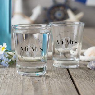 Decorative Modern Wedding Mr & Mrs ID887 Shot Glass