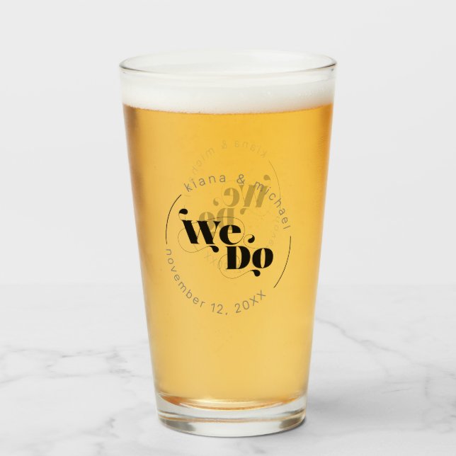 Decorative Modern Wedding We Do ID887 Glass (Front Filled)