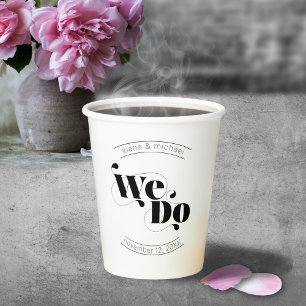 Decorative Modern Wedding We Do ID887 Paper Cups