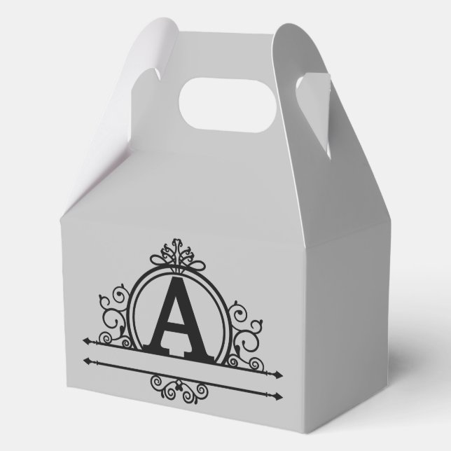 Decorative Monogram A Favour Box (Front)