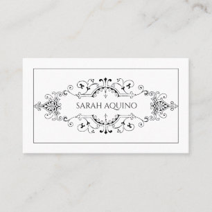 Decorative Monogram Banner Calling Card