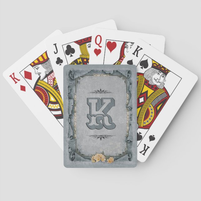 Decorative Monogram Playing Cards (Back)