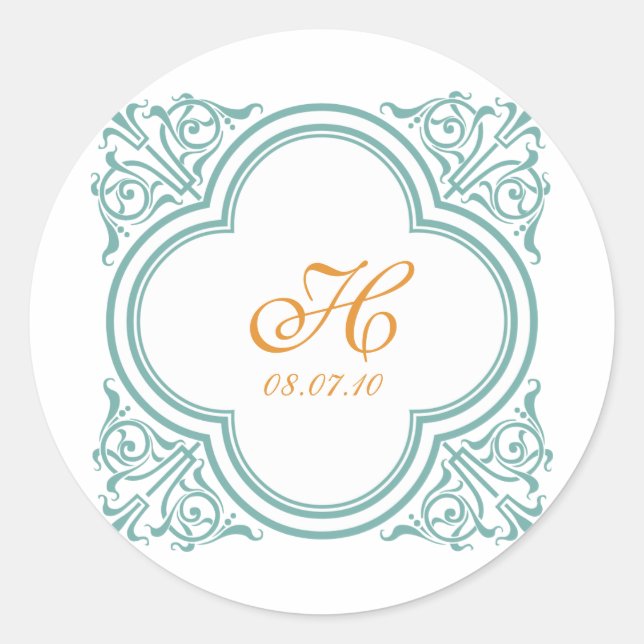 decorative monogram wedding seal (Front)