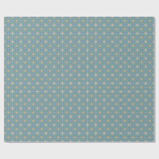 Decorative Moroccan flower tile teal and pinks Wrapping Paper