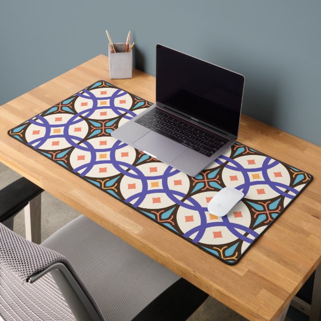 Decorative Mosaic Ceramic Ornate Tile Pattern Desk Mat (Office 2)