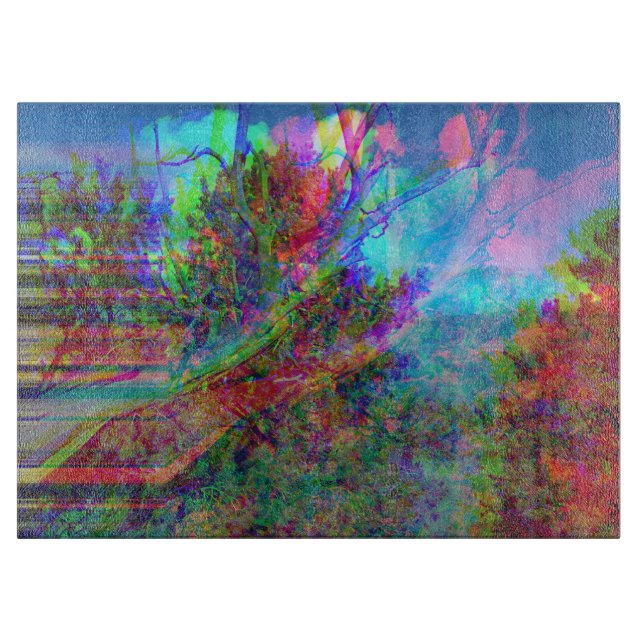 Decorative Mystic Abstract Tree Art Cutting Board (Front)
