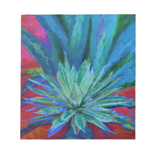 DECORATIVE NATURE DESIGN 0F SOUTHWESTERN BLUE AGAV NOTEPAD