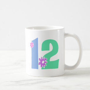 DECORATIVE NUMBER 12 COFFEE MUG