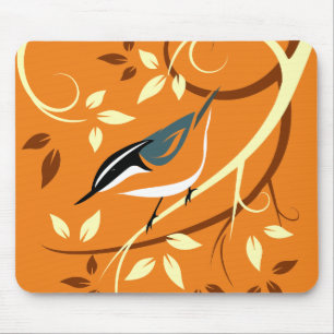 Decorative Nuthatch Bird Mouse Mat