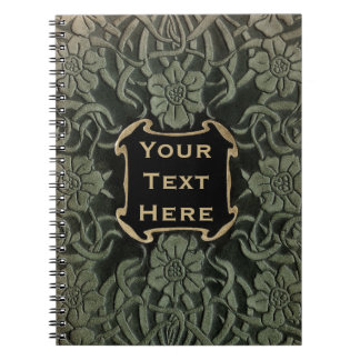 Decorative old book cover: Retro floral design