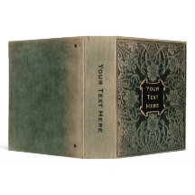 Decorative old book cover: Retro floral design