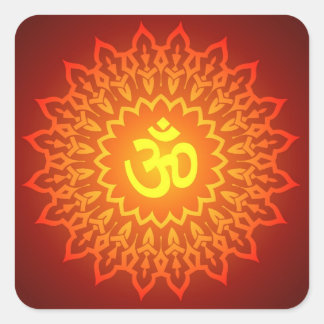 Decorative Om Design Square Sticker