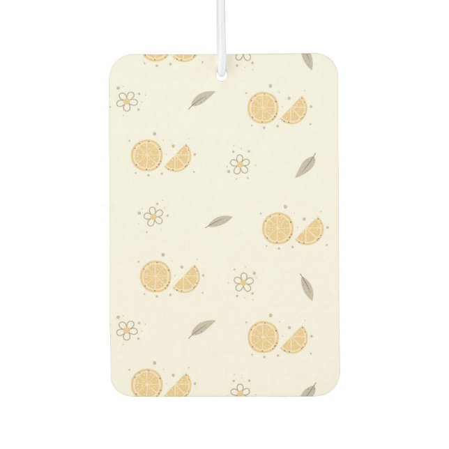 Decorative Orange Slice Print Air Freshener (Front)
