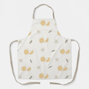 Decorative Orange Slice Print Apron