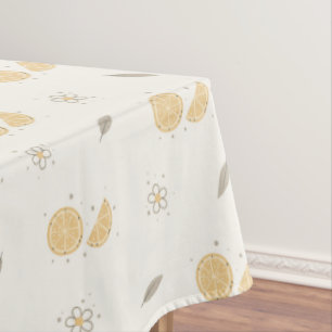 Decorative Orange Slice Print Tablecloth