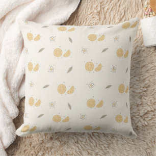 Decorative Orange Slice Throw Pillow
