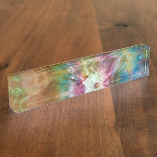 Decorative Orion Nebula Galaxy Space Photo Nameplate